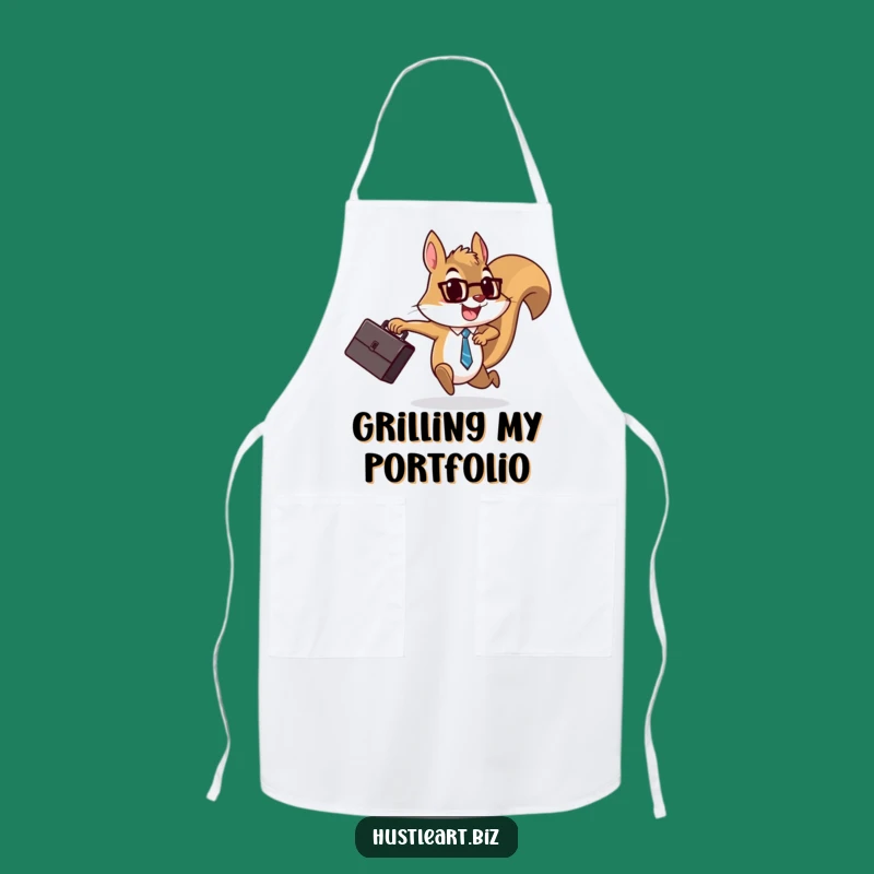 Funny Squirrel Briefcase Apron: Kitchen Hustle & Humor, Perfect Funny Gift