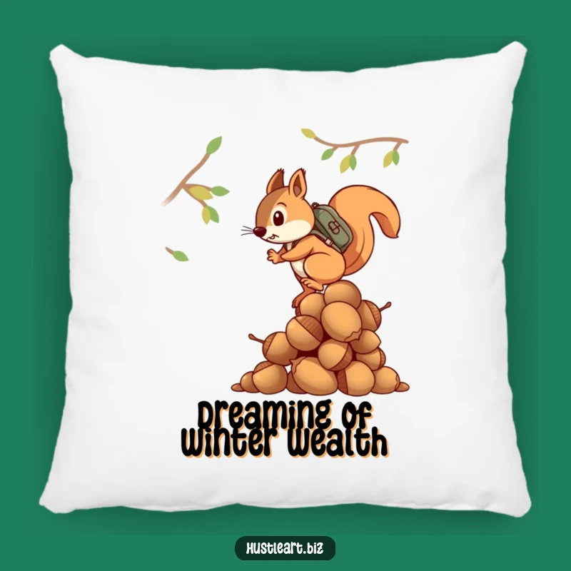Funny Squirrel Acorn Pillow: Cozy Comfort with a Determined Climber's Charm!