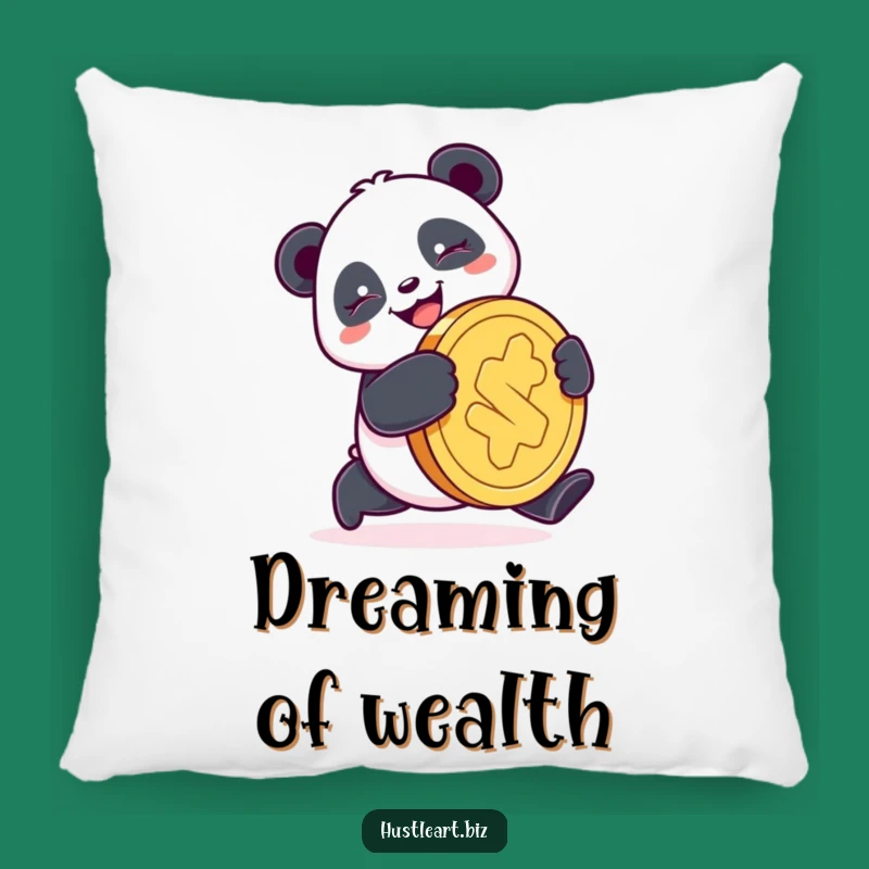 Funny Panda Coin Pillow: Cozy & Lucky Comfort, Perfect Funny Gift