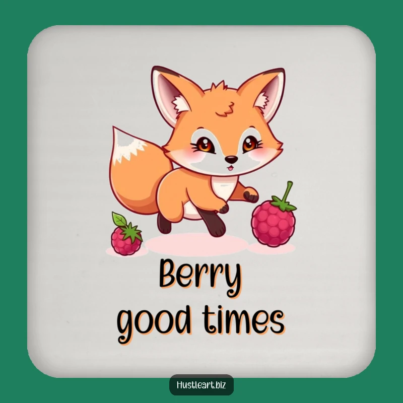 Funny Fox Berry Coaster: Protect Your Table with Playful Charm!