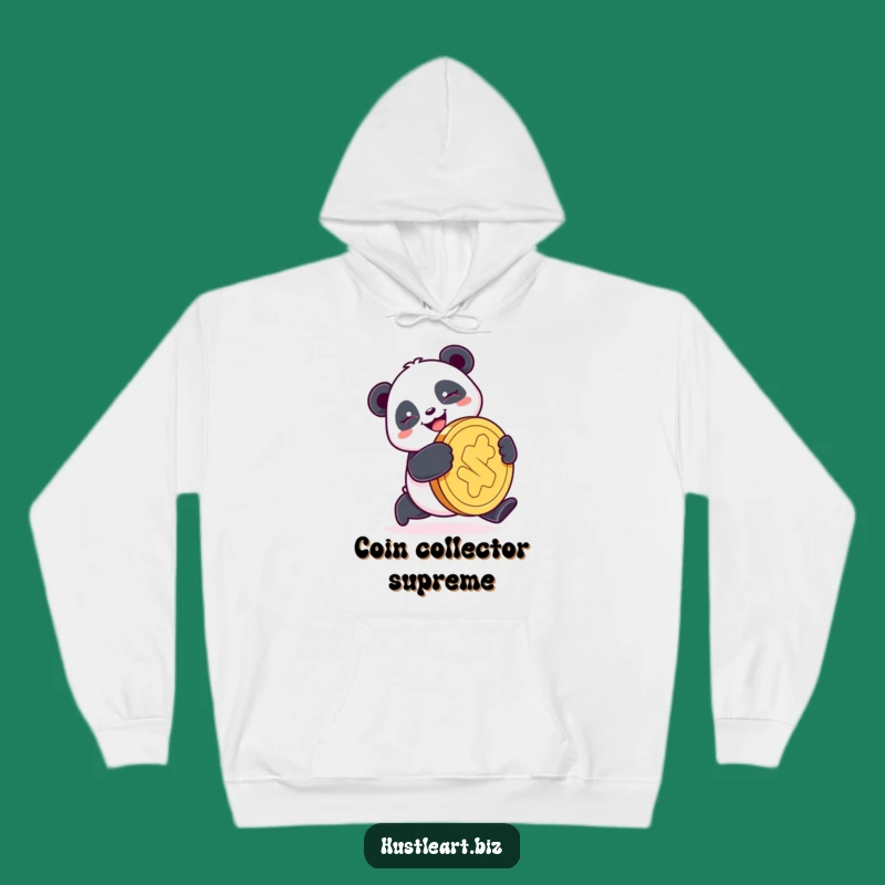 Funny Panda Coin Hoodie: Cozy & Lucky Art, Perfect Funny Gift for Comfort