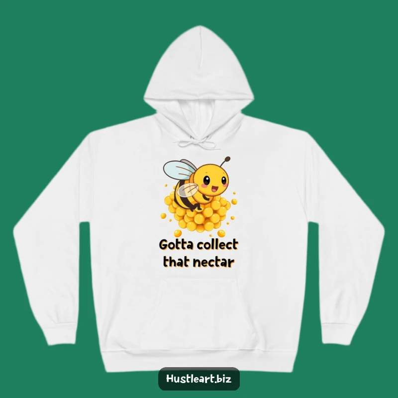 Cozy Funny Bee Hoodie: Busy Honeycomb Maker's Warm Humor!