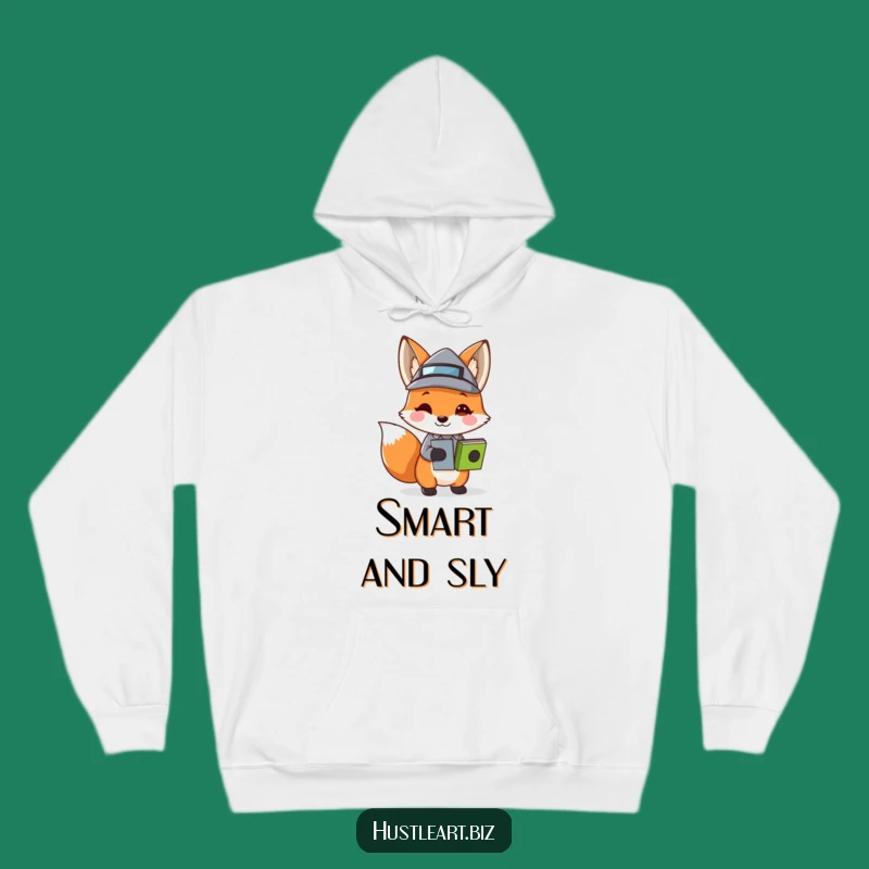 Funny Fox Business Hat Hoodie: Cozy & Witty Art, Perfect Funny Gift for Comfort