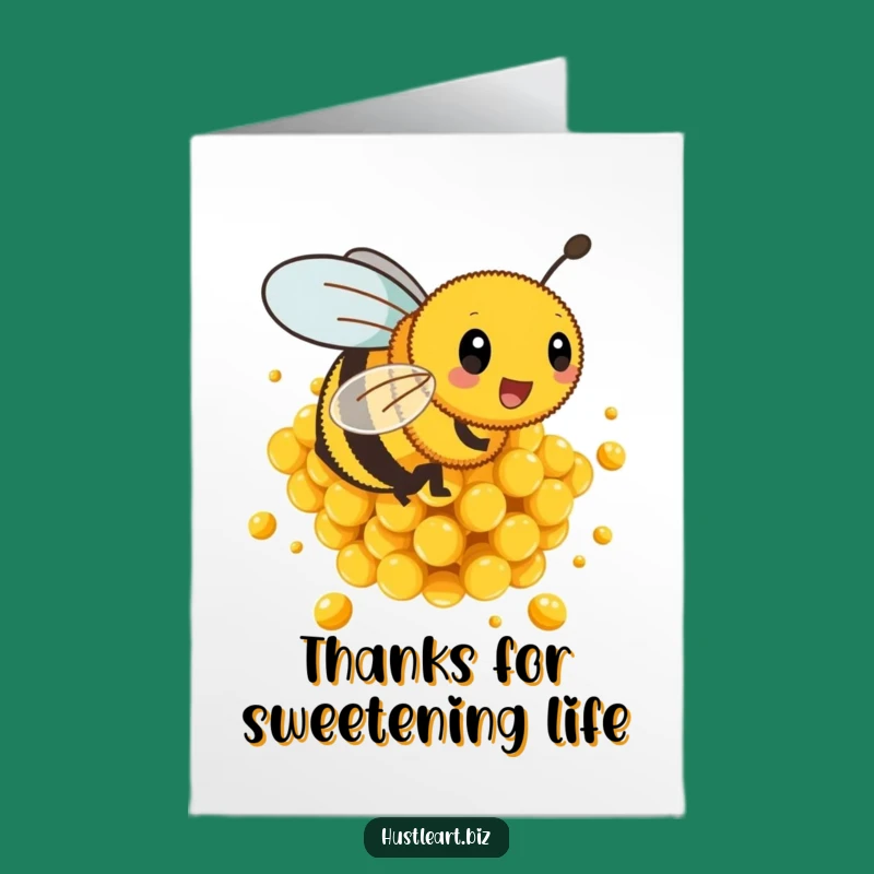 Free Printable Thank You Card: Bee's Sweet Gratitude, Adorable Downloadable Gift!