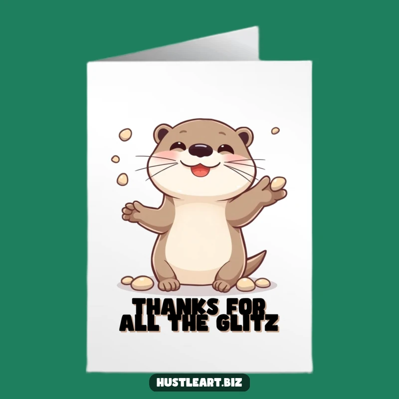 Free Printable Thank You Card: Otter's Pebble Thanks, Sweet Downloadable Gift!