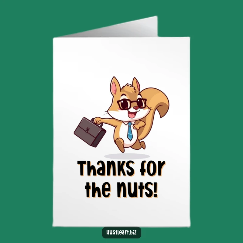 Free Printable Squirrel Thank You Card: Busy Bee Downloadable Gift for Appreciation