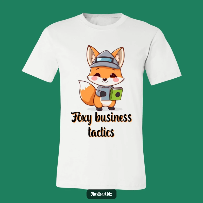Funny Fox Business Hat T-Shirt: Witty Animal Art, Perfect Funny Gift for Professionals
